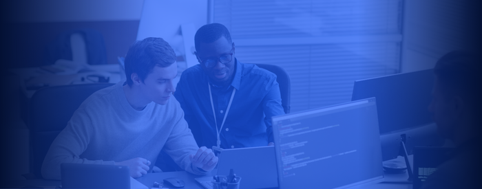 Two security engineers working